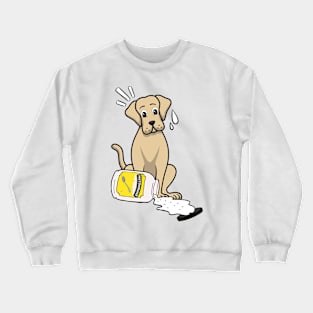 Funny Big Dog spilled mayonnaise Crewneck Sweatshirt